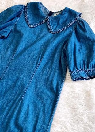 Стильное джинсовое платье new look denim с воротником 6
