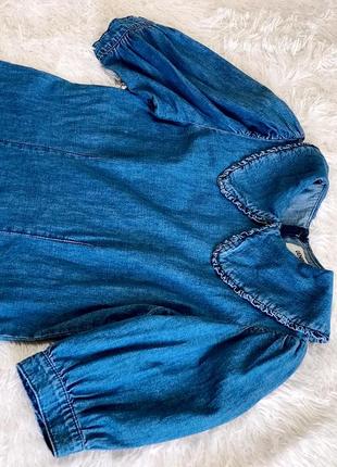 Стильное джинсовое платье new look denim с воротником 4