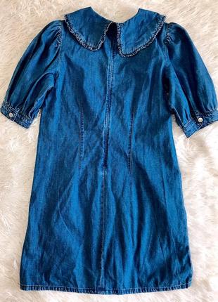 Стильное джинсовое платье new look denim с воротником 7