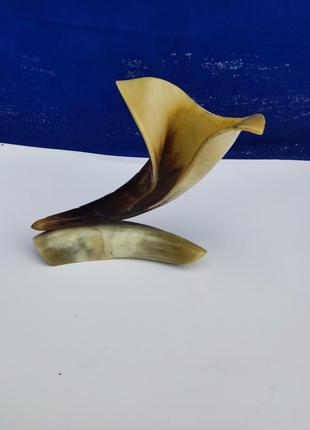 Советская статуэтка фигура днкор для дома из рога рогов коровы ссср