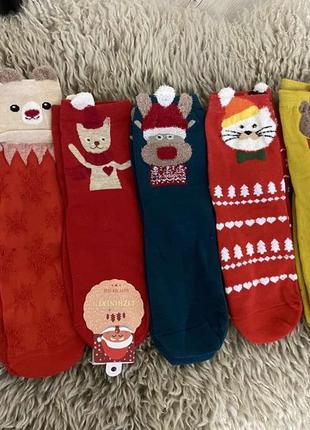 Шкарпетки різдвяні , новорічні шкарпетки набір шкарпеток2 фото