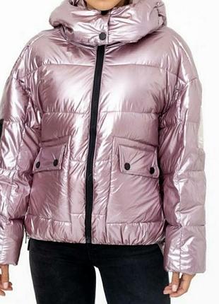 Куртка курточка пуфер блестящая