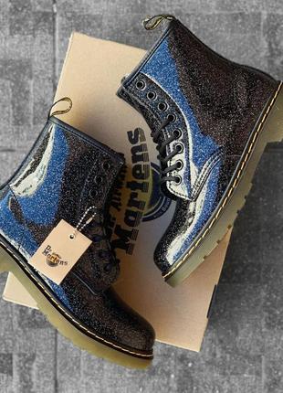 Зимові чоботи dr. martens 1460 paint splattered boots хутро