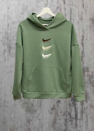 Худі nike swoosh khaki