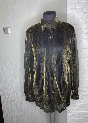 Вінтажна напівпрозора блуза блузка з люрексом chagall