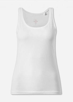 Белая хлопковая бельевая майка c&a р. l