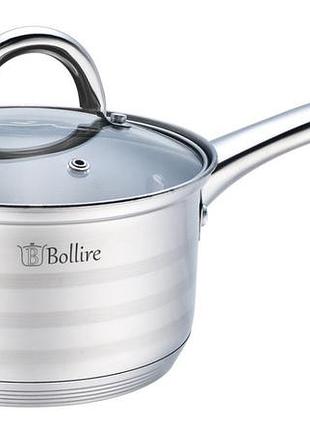 Ковш с крышкой bollire br-2001 1,6 л 16х9,5 см