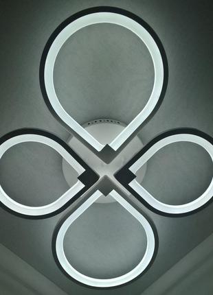 Світлодіодна стельова led люстра 2288/2+2-wh білий 13х57х73 см.