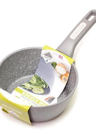 Ковш из алюминия ø18см с антипригарным покрытием "гранит" kamille 4283gr