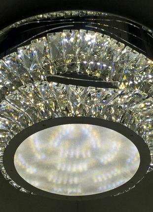 Люстра потолочная хрустальная led с пультом c1784/500 хром 18х50х50 см.