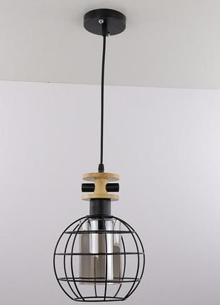 Люстра потолочная подвесная в стиле loft (лофт) 12166/1-big-gr черный 35х19х19 см.