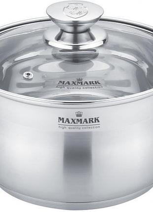 Кастрюля с мраморным покрытием синяя 2,2 л bohmann bh-7320-mrb-bl