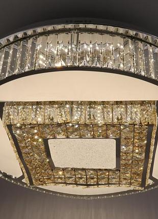Люстра потолочная хрустальная led с пультом c3132/800 хром 19х72х72 см.