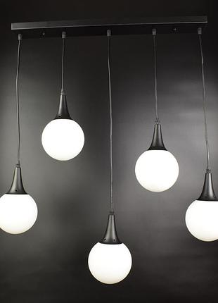 Люстра стельова підвісна в стилі loft (лофт) 11191/5 чорний 35-90х14х75 см.