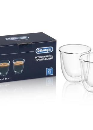 Набір склянок для еспресо delonghi 5513284151 60 мл 2 шт