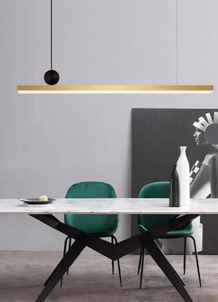 Люстра стельова led d7056/1180-k золото 13-150х6х118 см.