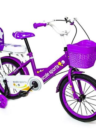 Велосипед дитячий 16 "scale sports" t15. violet (ручний і дискові гальма) 1164900596