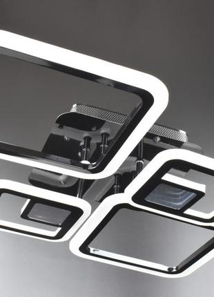 Люстра стельова led з пультом a2720/2+2-3d-bk чорний 10х48х71 см.