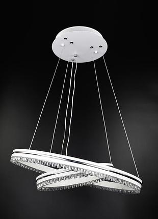 Люстра стельова led з пультом a55060/2p-wh-ch білий 40-120х50х50 см.