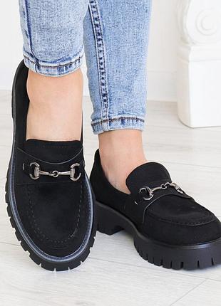 Броги жіночі fashion athena 3140 37 розмір 24 см чорний
