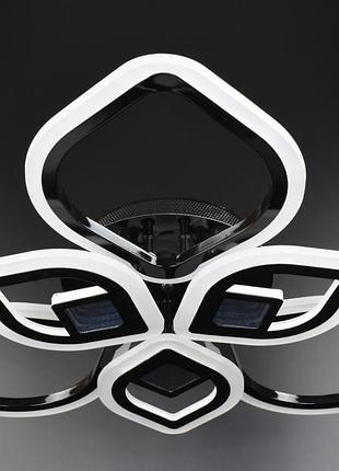 Люстра стельова led з пультом a2721/3+3-3d-bk чорний 10х60х60 см.