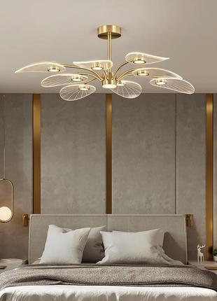 Люстра стельова led c11/8-850-k латунь 32х97х97 см.