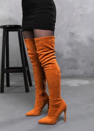 Ботфорты женские fashion wasp 3363 36 размер 23,5 см горчичный
