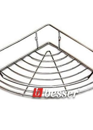 Полка для ванной угловая 22*22*6см besser 0435c