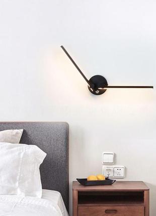 Бра настенное led wse11-bk-k черный 9х10х60 см.