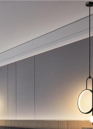 Люстра стельова led d111-bk-k чорний 50-155х25х50 см.