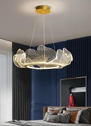 Люстра стельова led d5020s/600-k золото 30-150х60х60 см.
