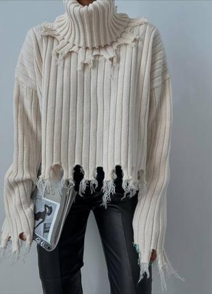 Стильный свитер со съемным хомутом❤новая коллекция