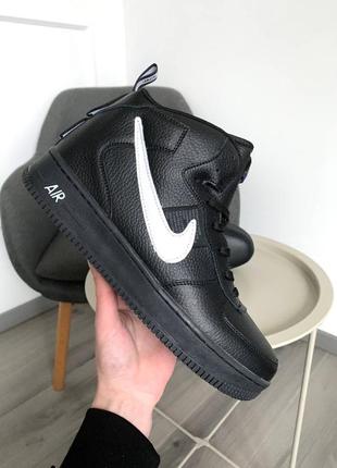 Кросівки nike air force black (зима)❄️ теплі кеди1 фото