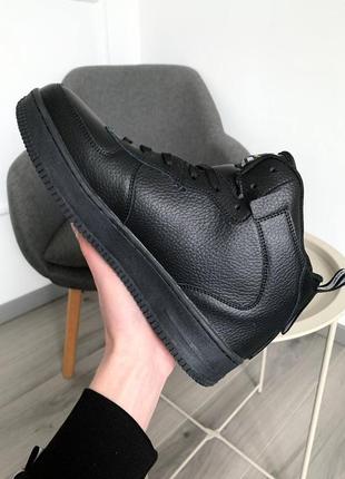 Кросівки nike air force black (зима)❄️ теплі кеди5 фото