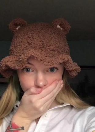 Вязаная шляпа bear hat 🐻