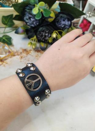 Шкіряний хіппі браслет