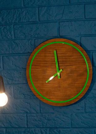 Годинник з дерева і акрилу