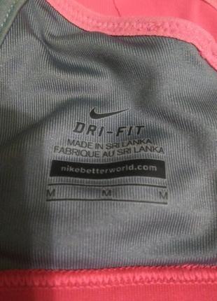 Розовый,яркий, спортивный топ бра nike dri fit оригинал /м5 фото