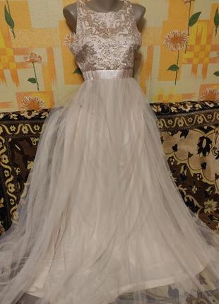 Стильне святкове пудрове плаття  jake*s розмір 38-m