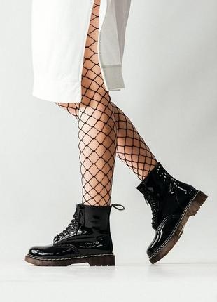 🍁🌹🍁dr.martens 1460 black classic patent🍁🌹🍁черевики жіночі доктор мартінс лаковані демісезонні, ботинки женские доктор мартинс весна-осень, без меха