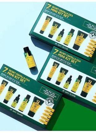 Набір мініатюр з центелою may island 7 days secret centella cica mini kit set