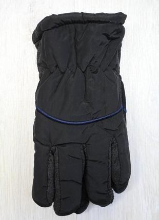 Перчатки непромокашки черные с полосой для мальчика (9-11 лет см.)  kalina 2125000797052