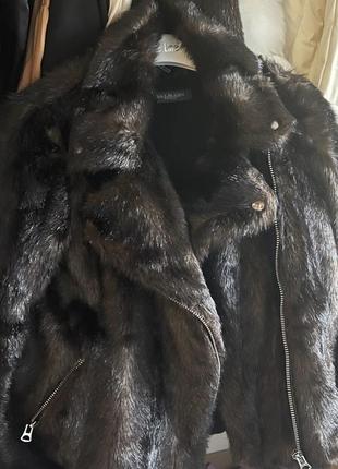 Шубка косуха zara под норку ,