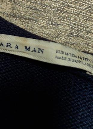 Мужской хлопковый элегантный кардиган zara man в полоску размер м4 фото