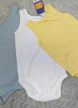 Набор боди для патриотов lupilu р .62, 74, 86 см (цена за 3 шт)