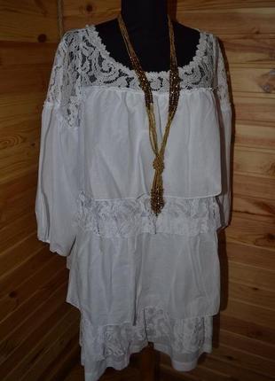 💗💗💗final sale 2019🔥🔥новое кружевное платье-туника! с кружевом! 100% хлопок!5 фото