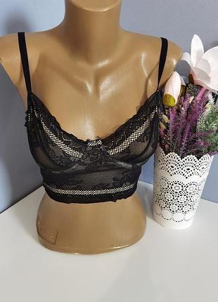 Брендовий мереживний бюстгальтер топ розміру m
