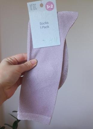 Стильні шкарпетки носочки з люрексом від h&m1 фото