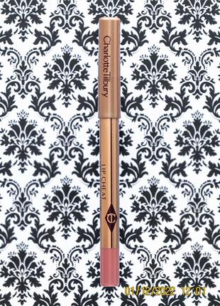 Нюдовий олівець для губ charlotte tilbury lip cheat liner pencil pillow talk original 0.8 г1 фото