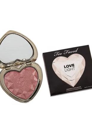 Хайлайтер too faced love light 🔥💣шиммер блеск для лица1 фото